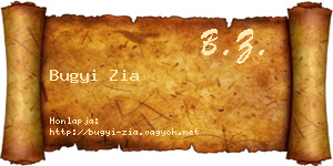 Bugyi Zia névjegykártya